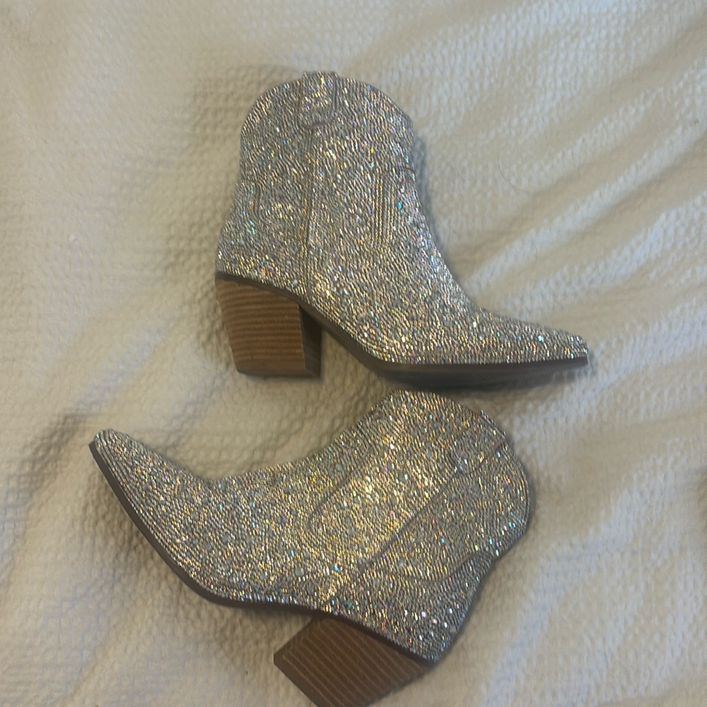 Sequin cowgirl boots